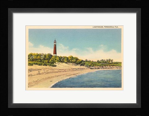 Framed Pensacola Lighthouse Print