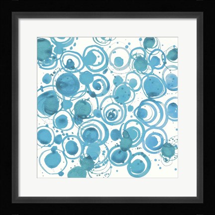 Framed Dizzy Soft Blue Crop Print