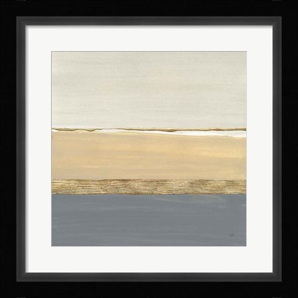 Framed Gold Strips I Print