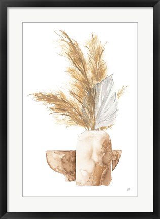 Framed Vase Palm Leaf Print