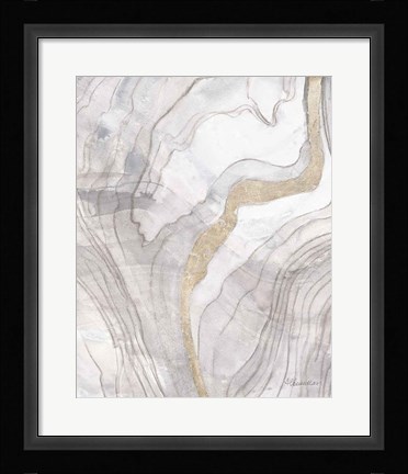 Framed Shimmering Water II Neutral Print