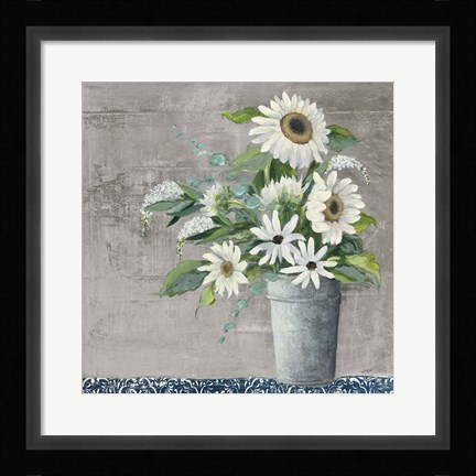 Framed Late Summer Bouquet II Rustic Print