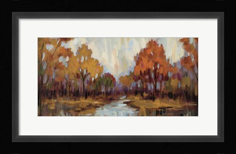 Framed Fall Aquarelle Purple Crop Print