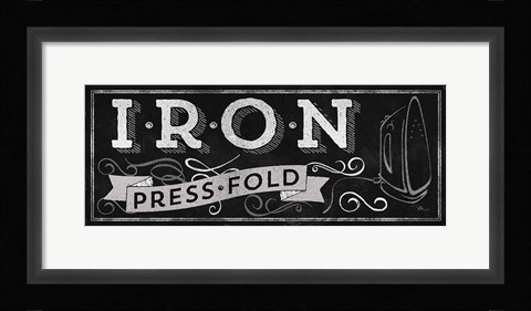 Framed Laundry Day I BW Print