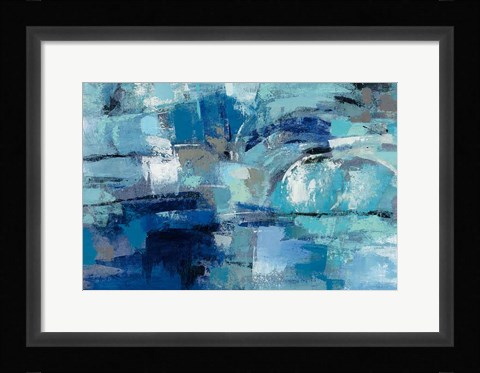 Framed Blue Ultramarine Waves Print