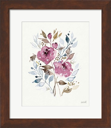 Framed Soft Bouquet IV Print