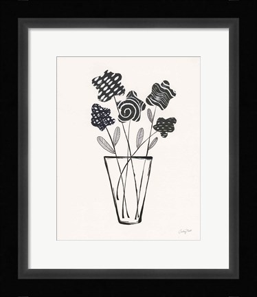 Framed Modern Floral II Print