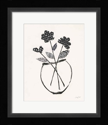 Framed Modern Floral I Print