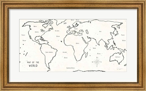 Framed Sketch Map II Print