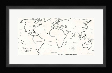Framed Sketch Map II Print