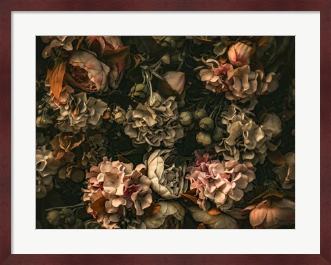 Framed Dark Floral Arrangement Print
