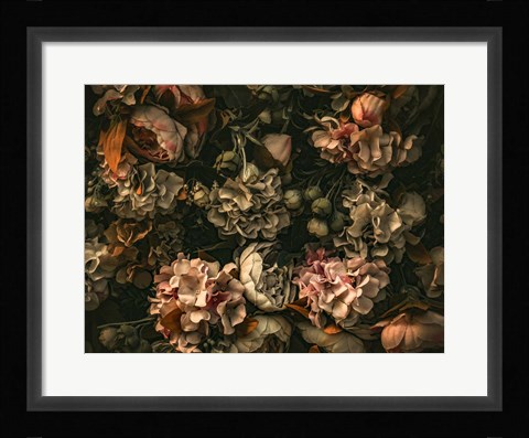 Framed Dark Floral Arrangement Print