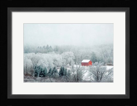 Framed Red Barn Print