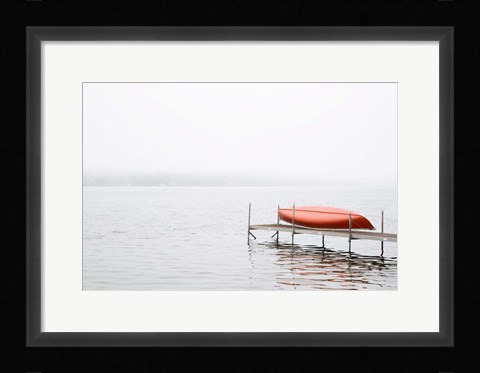 Framed Red Canoe Print