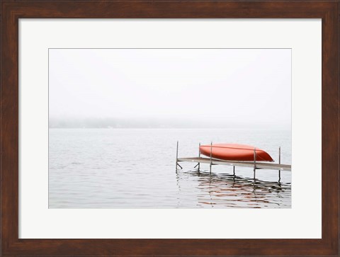 Framed Red Canoe Print