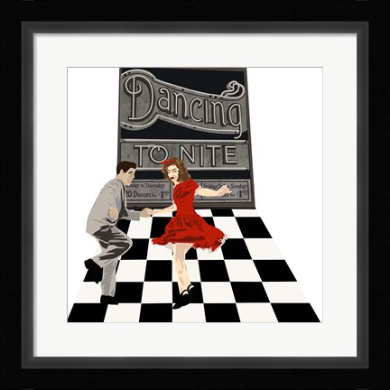 Framed Dancing To Nite Print