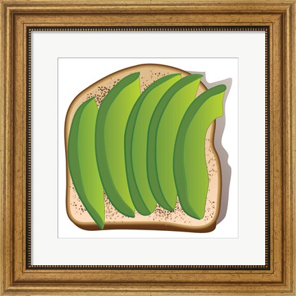 Framed Simple Avocado Toast Print