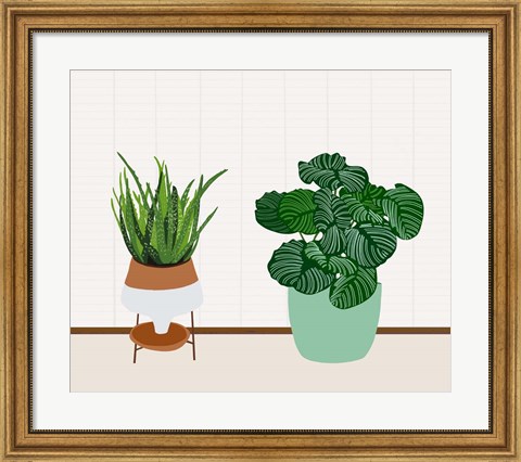 Framed Potted Plant Friends II Print
