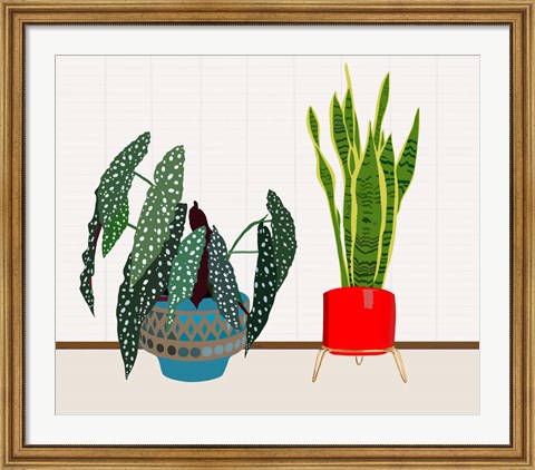 Framed Potted Plant Friends I Print