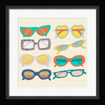 Framed Retro Sunglasses Print