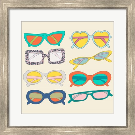 Framed Retro Sunglasses Print