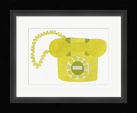 Framed Retro Telephone II Print