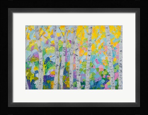 Framed Dancing Birch Tree Print