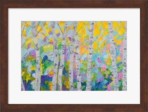 Framed Dancing Birch Tree Print