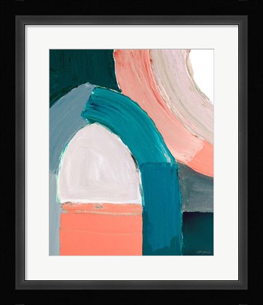 Framed Dark Pastel Roundabout I Print