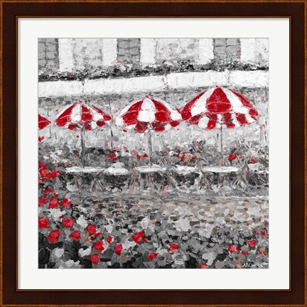 Framed Splash Of Red In Paris II Print