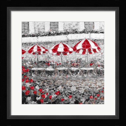 Framed Splash Of Red In Paris II Print