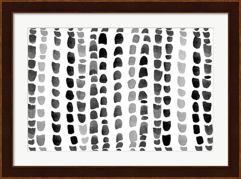 Framed Black and White Raindrops Print