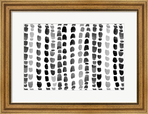 Framed Black and White Raindrops Print
