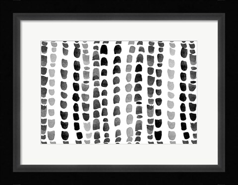 Framed Black and White Raindrops Print