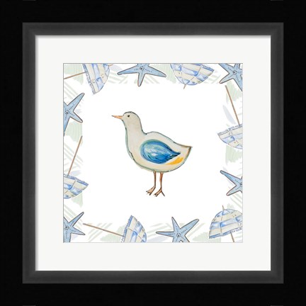 Framed Birds On The Beach II Print