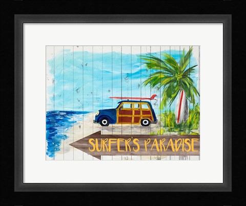 Framed Surfer's Paradise Print