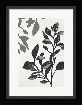 Framed Botanical In Noir I Print