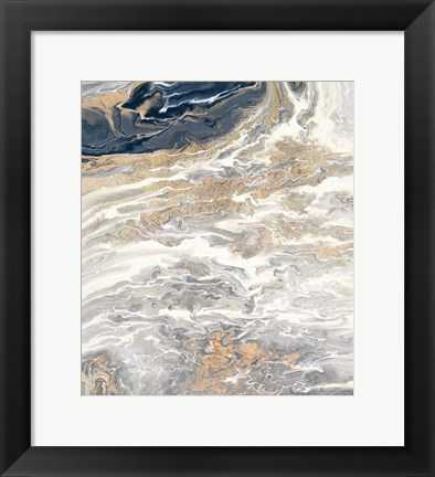 Framed Gold And Gray Oasis Print