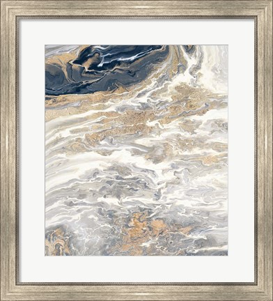 Framed Gold And Gray Oasis Print