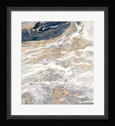 Framed Gold And Gray Oasis Print