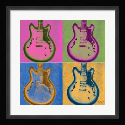 Framed Multi Colored Rock Print