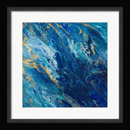 Framed Blue Marble Print