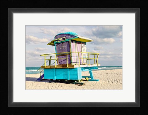 Framed 12th Street Lifeguard Stand Print