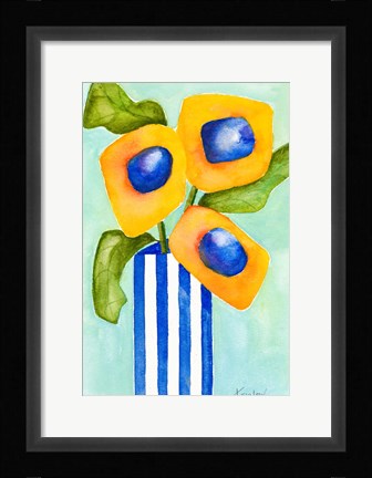 Framed Yellow Arrangement Print