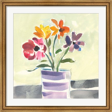 Framed Morning Flowers Print