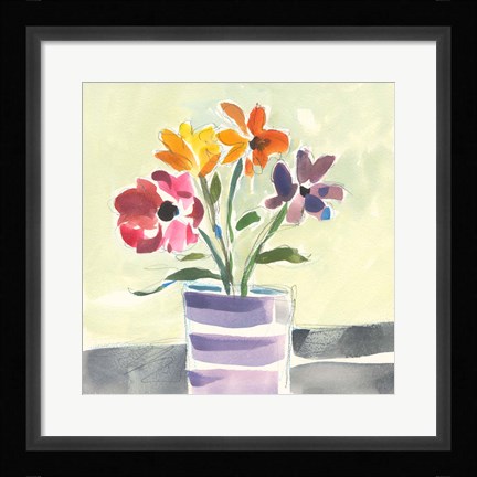 Framed Morning Flowers Print