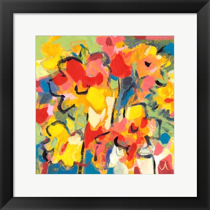 Framed Saturated Florals Print