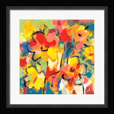 Framed Saturated Florals Print