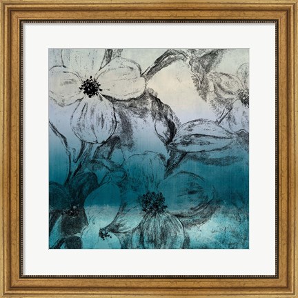 Framed Bella Natura I (Blue) Print