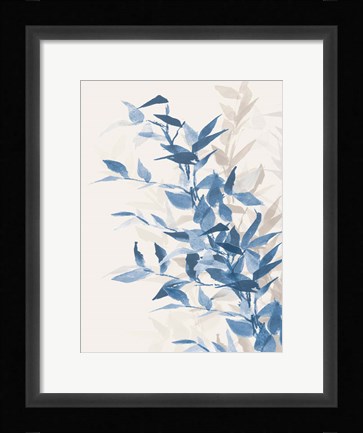 Framed Blue Branch II Print